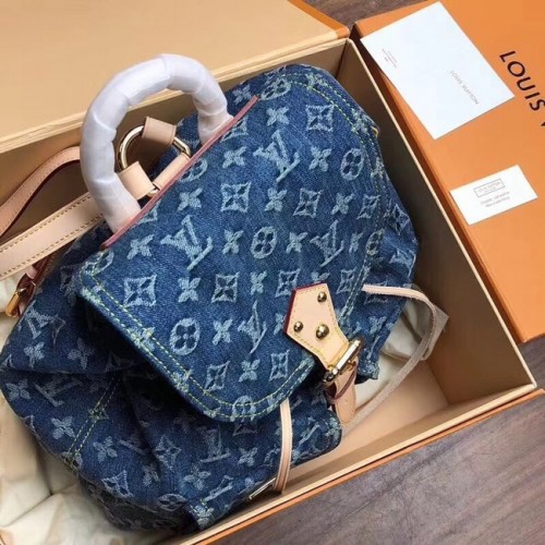 Džínový batoh Louis Vuitton M44460 modrý