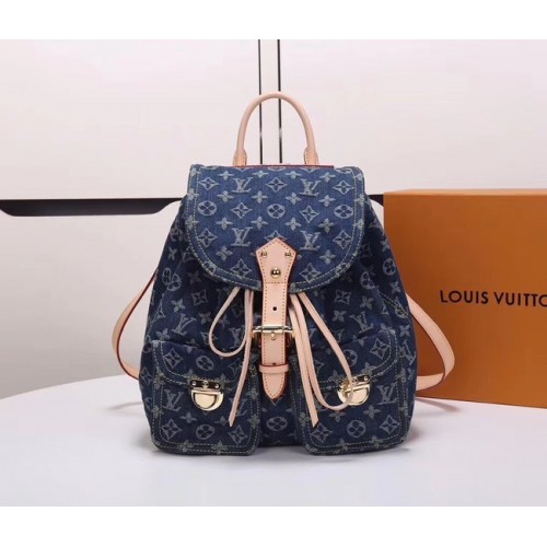 Džínový batoh Louis Vuitton M44460 modrý
