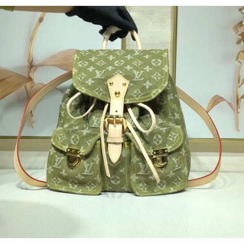 Džínový batoh Louis Vuitton M44460 zelený