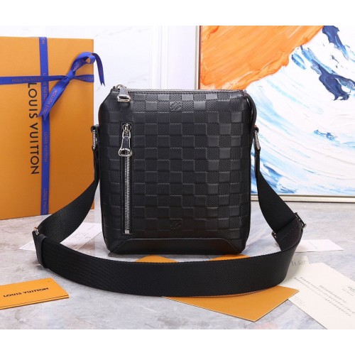 Louis Vuitton Discovery Messenger BB Originální kožená taška N42418 Černá