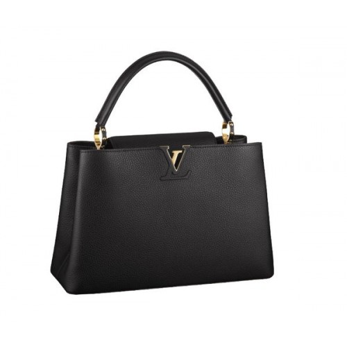 Elegantní kabelka Louis Vuitton Capucines MM M48864 černá