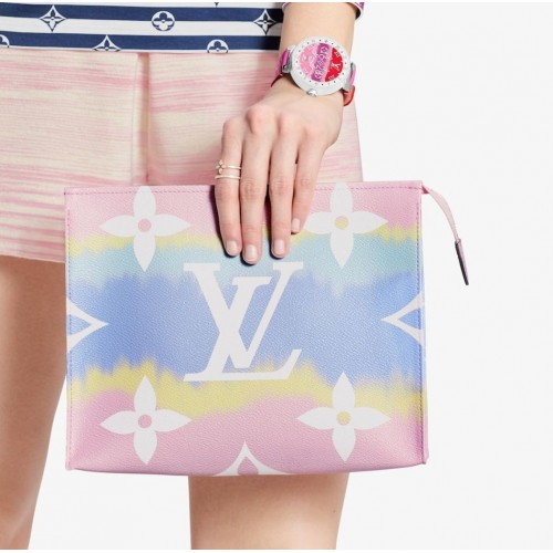 Louis Vuitton Escale Poche Toalette 26 M69136 Růžová