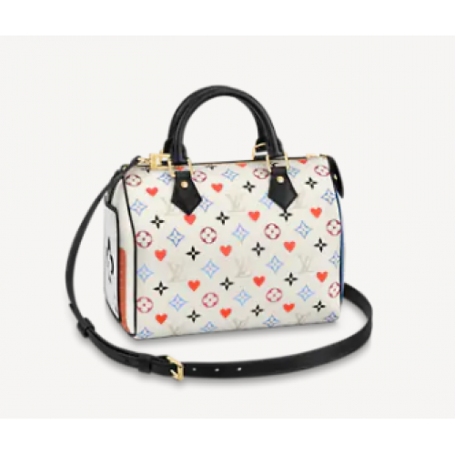 Louis Vuitton GAME ON SPEEDY BANDOULIERE 25 M57466 bílá