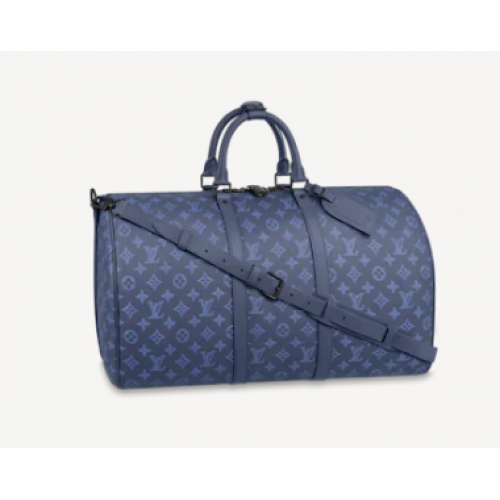 Kabelka Louis Vuitton KEEPALL BANDOULIERE 50 M45731 tmavě modrá
