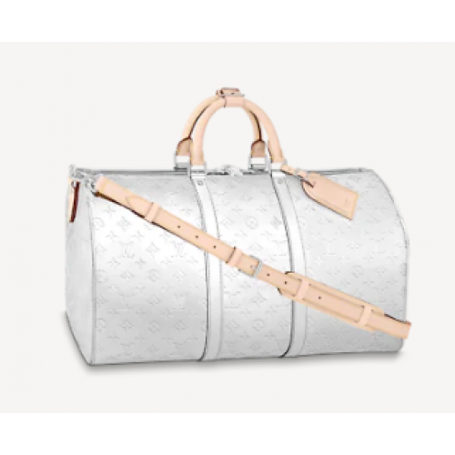 Louis Vuitton KEEPALL BANDOULIERE 50 M45886 Stříbrná