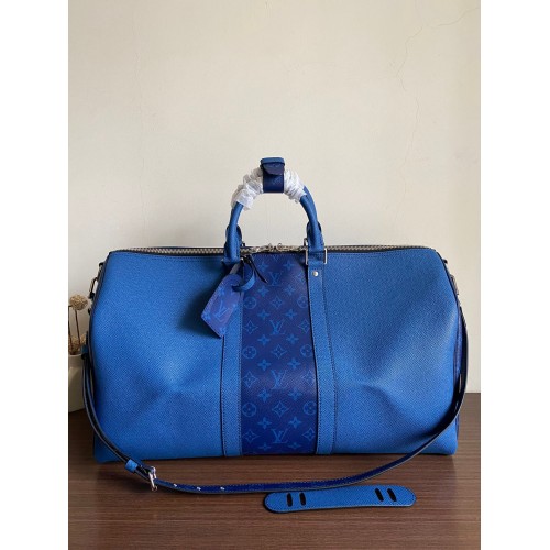 Louis Vuitton KEEPALL BANDOULIERE 50 M53766 Modrá