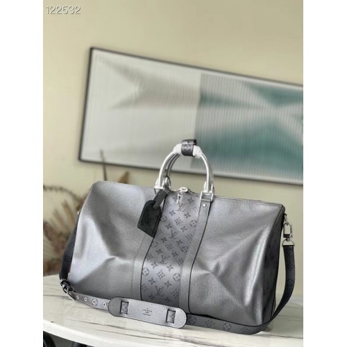 Louis Vuitton KEEPALL BANDOULIERE 50 M53766 šedá