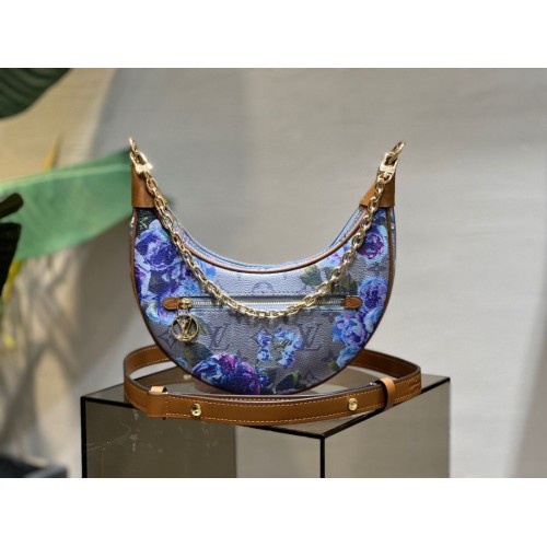 Kabelka Louis Vuitton LOOP M21183 Modrá květina