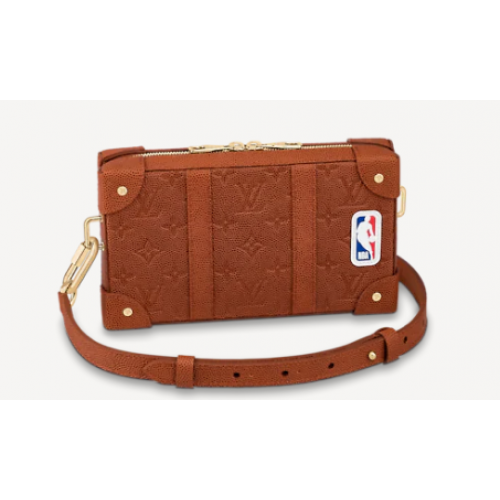 Louis Vuitton Louis VuittonXNBA MĚKKÁ PENĚŽENKA S NÁSTAVBĚM M80549 Hnědá