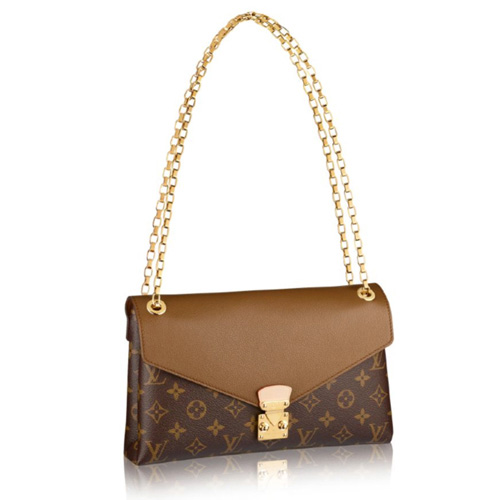 Louis Vuitton M41203 Monogram Canvas Pallas Chain Hnědá