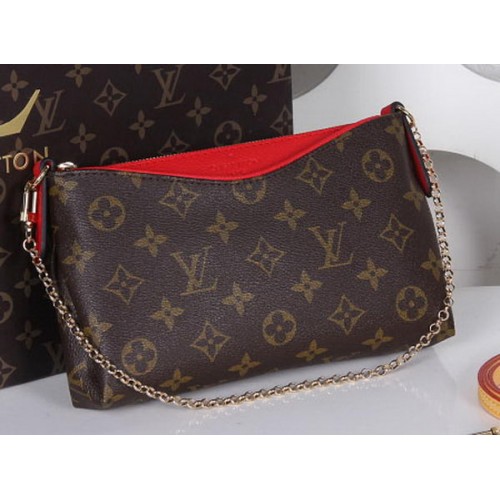 Kabelka Louis Vuitton M41638 Monogram Canvas PALLAS CLUTCHES červená