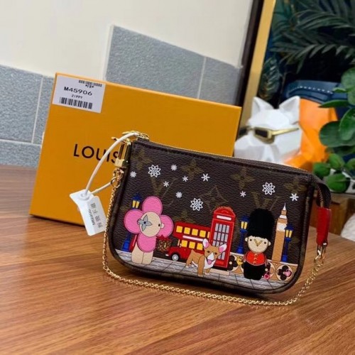 Louis Vuitton MINI POUCHETTE DOPLŇKY M45906 červená