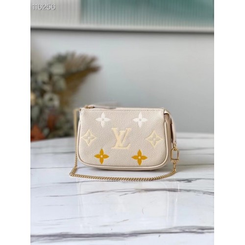 Louis Vuitton MINI POUCHETTE DOPLŇKY M80501 Krémová šafránová