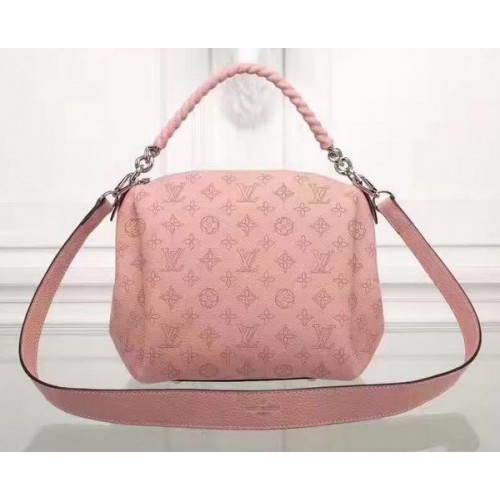 Kožená kabelka Louis Vuitton Mahina BABYLON CHAIN BB M51223 růžová