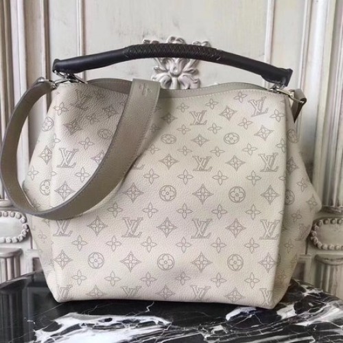 Louis Vuitton Módní kožená kabelka BABYLON PM M50031 Světle bílá