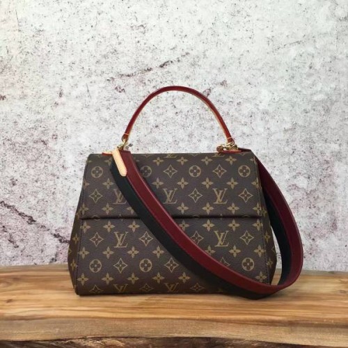 Plátěná taška Louis Vuitton Monogram CLUNY M42735 vínová