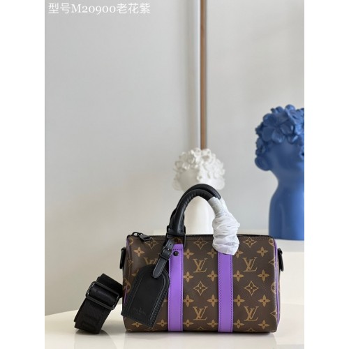 Louis Vuitton Monogram Canvas KEEPALL BANDOULIERE 25 M20900 fialová