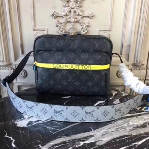 Plátěná taška Louis Vuitton Monogram MESSNGER 43845 černá