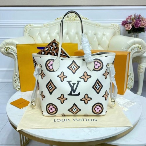 Kabelka Louis Vuitton Monogram Canvas Neverfull MM M45818 bílá