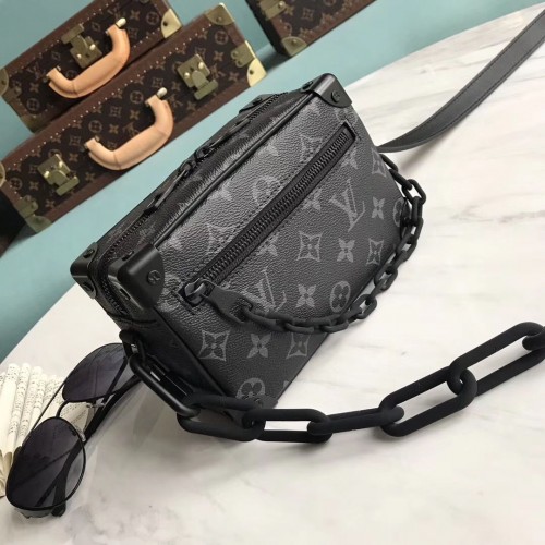 Louis Vuitton Monogram Canvas Originální kožená mini měkká taška M44480 černá