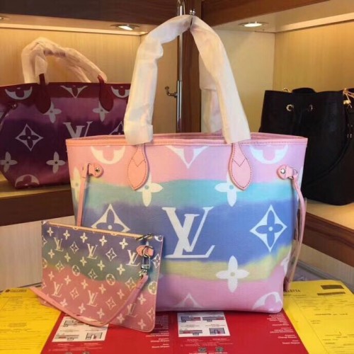Louis Vuitton Monogram Canvas Original NEVERFULL M45128 růžová