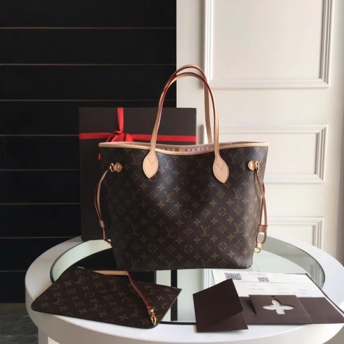 Louis Vuitton Monogram Canvas Original NEVERFULL MM M50336 růžová