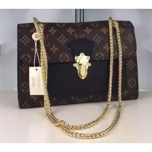 Plátěná kabelka Louis Vuitton Monogram PALLAS CHAIN M41731 černá
