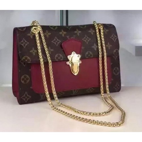 Plátěná kabelka Louis Vuitton Monogram PALLAS CHAIN M41731 vínová