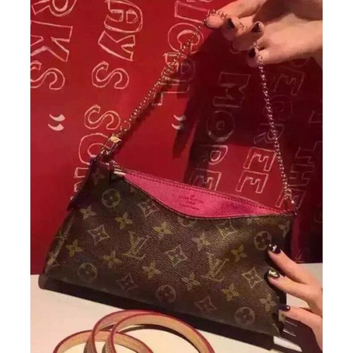 Plátěná kabelka Louis Vuitton Monogram PALLAS CLUTCHES M41638 červená