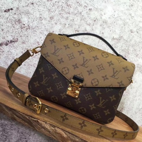 Plátěná kabelka Louis Vuitton Monogram METIS M41465 Hnědá