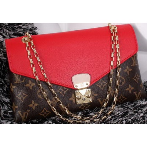 Louis Vuitton Monogram Canvas Pallas Chain Aurore Bag M41200 červená