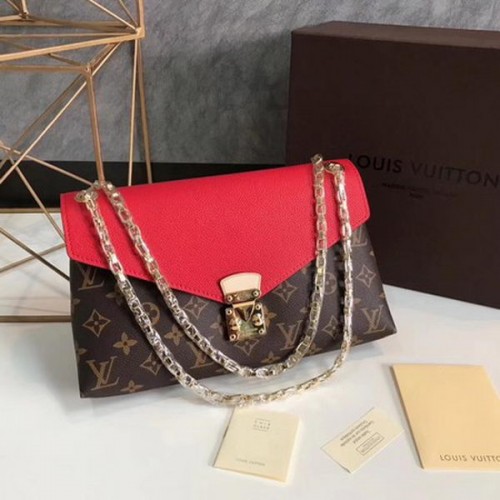 Kabelka Louis Vuitton Monogram Canvas Pallas Chain Cerise M41201 Red