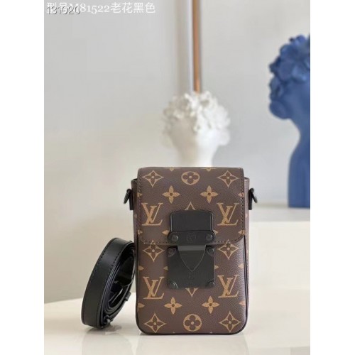 Louis Vuitton Monogram Canvas S-Lock Vertical Wearable Wallet M81524 Černá