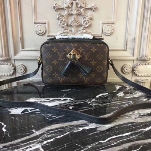 Plátěná taška přes rameno Louis Vuitton Monogram 44258 černá