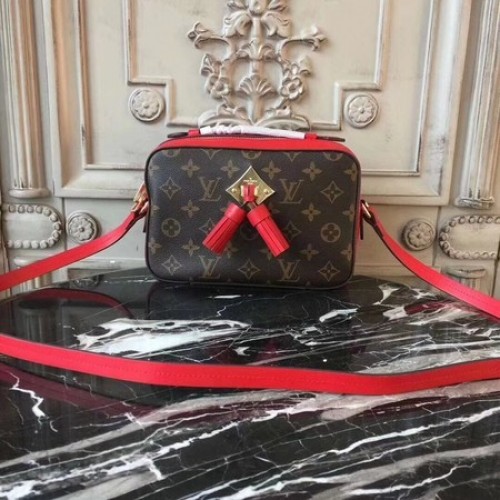 Plátěná kabelka Louis Vuitton Monogram 44258 červená