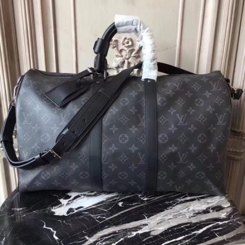 Louis Vuitton Monogram Eclipse Canvas KEEPALL 41418 LF Černá