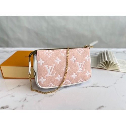 Louis Vuitton Monogram Empreinte MINI POCHETTE PŘÍSLUŠENSTVÍ M81284 Růžová