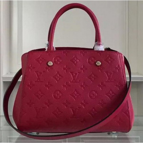 Louis Vuitton Monogram Empreinte Montaigne BB taška M50665 červená