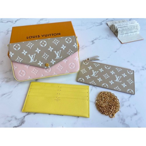 Louis Vuitton Monogram Empreinte Multi Pochette Felicie M81359 Růžová