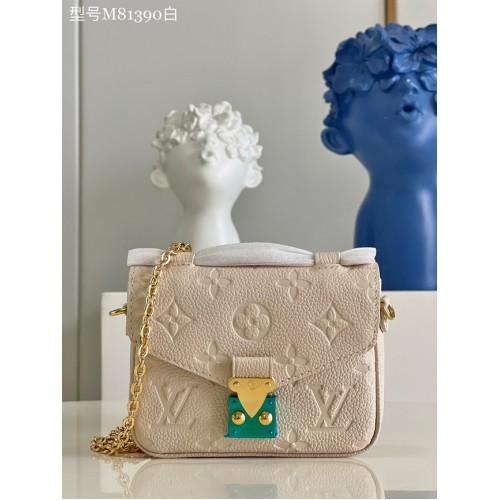 Louis Vuitton Monogram Empreinte METIS BB POUCH M81390 krém