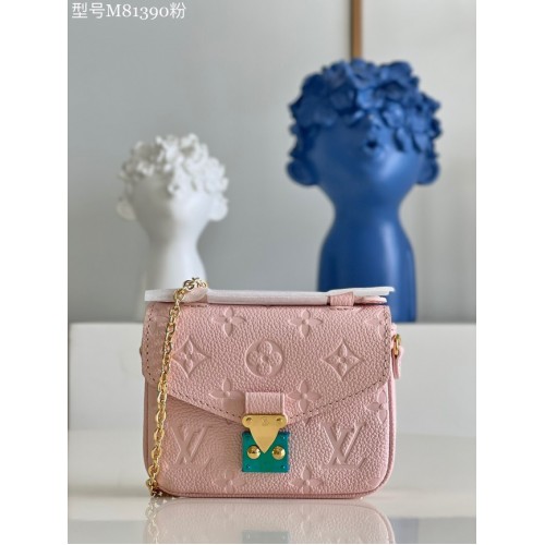 Louis Vuitton Monogram Empreinte METIS BB POUCH M81390 růžový