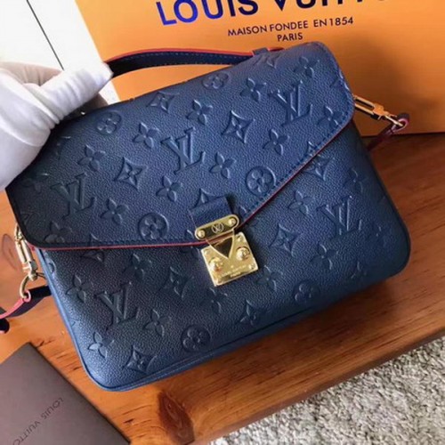Louis Vuitton Monogram Empreinte METIS POUCH M41488 Modrý
