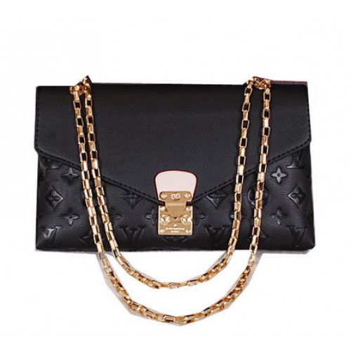 Louis Vuitton Monogram Empreinte Pallas Chain Bag M41202 Black
