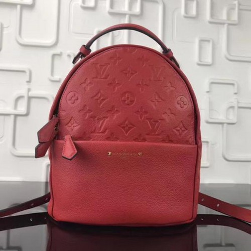 Louis Vuitton Monogram Empreinte SORBONNOVÝ BATOH M44016 červený