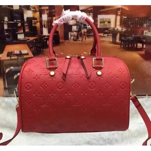 Louis Vuitton Monogram Empreinte Speedy 30 taška M40762 červená