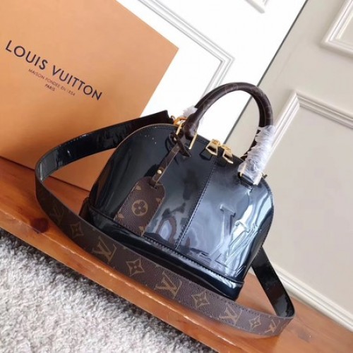 Kabelka Louis Vuitton Monogram Vernis ALMA BB M54704 Černá