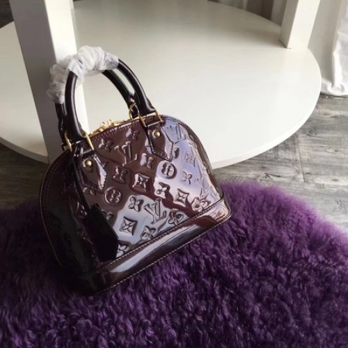 Kabelka Louis Vuitton Monogram Vernis Alma BB M91606 Hnědá