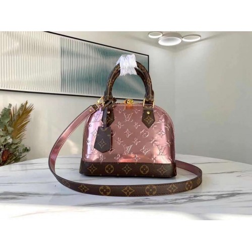 Louis Vuitton Monogram Vernis Alma BB Tote Bag M91606 Pink