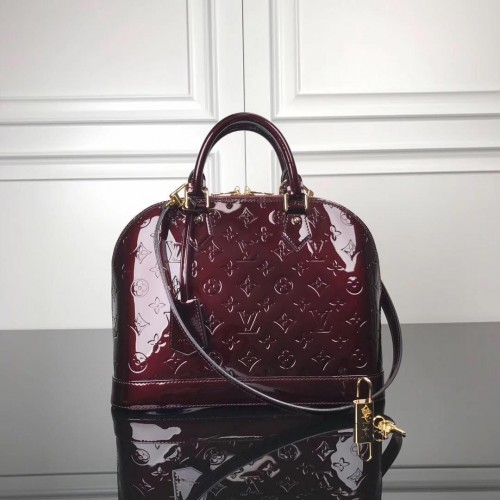 Kabelka Louis Vuitton Monogram Vernis Alma M93595 Burgundská