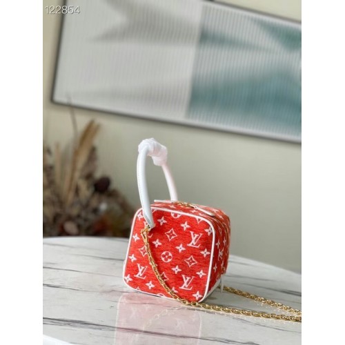 Louis Vuitton Monogram žakárový samet m46212 červená